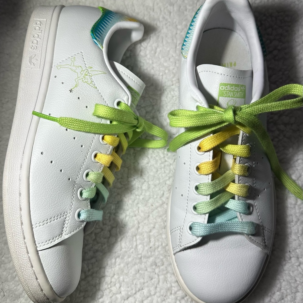 adidas x Disney Tinkerbell Women's Sneakers with Green, Yellow & Light Blue Lace - Picture 10 of 10